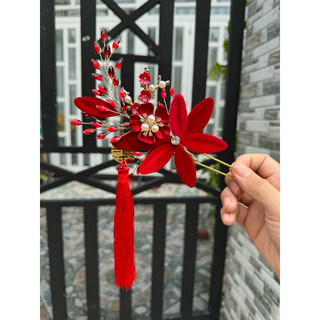 châm cài tóc áo dài