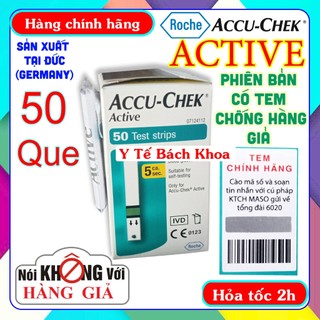 [Date 11/2025] HỘP 50 QUE THỬ ĐƯỜNG HUYẾT ACCUCHEK ACTIVE CÓ TEM CHÍNH HÃNG