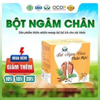 Bột Ngâm Chân Thảo Mộc - Giúp Lưu Thông Khí Huyết, Giảm Căng Thẳng Mệt Mỏi Hộp 30 Túi Lọc