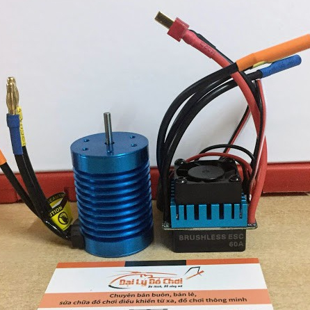 Bộ điều tốc 3650 F540 Sensorless motor 4370KV 9T kèm ESC 60A
