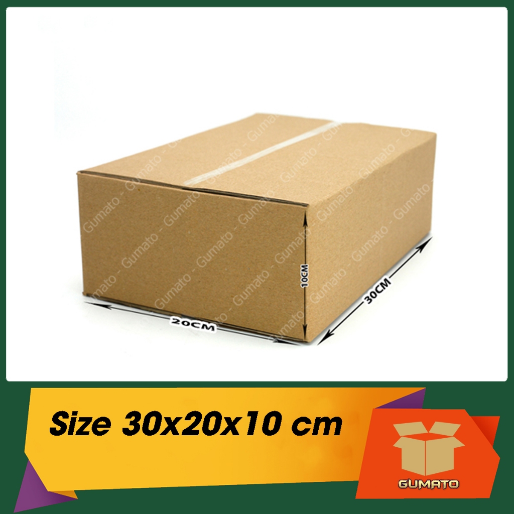 Size 30x20x10 cm, hộp giấy thùng carton gói hàng tại Gumato (Mã số P82)