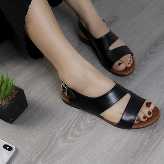Giày sandal nữ đế bệt YOMI quai ngang chéo chất da PU cao cấp mềm mại bền tôn dáng chân - SY0589S