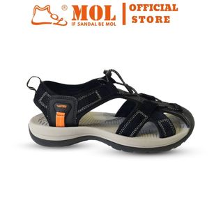 Sandal nam Vento bít mũi NV7606B màu đen có big size 44 45