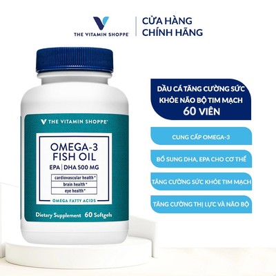 Viên uống dầu cá Omega 3 Fish Oil giúp bổ não sáng mắt tăng cường sức khỏe tim mạch