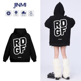 Áo Hoodie Nam Nữ in Họa Tiết RDGF Jinmi Chất Nỉ Bông Cotton Dày Dặn Form Rộng Unisex Có Mũ