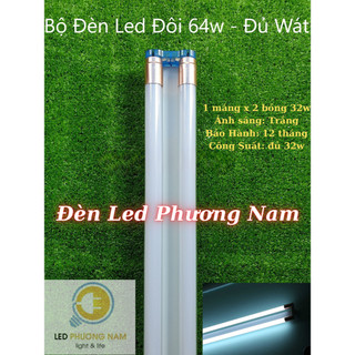 [COMBO 2] Bộ led đôi 1m2 64w siêu sáng (1 máng & 2 bóng) [Đủ Wat]