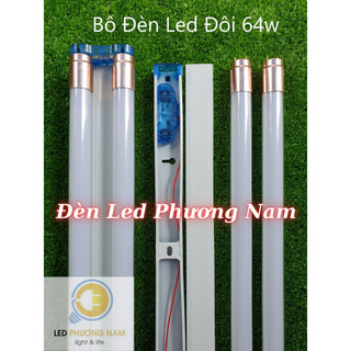[COMBO 2] Bộ led đôi 1m2 64w siêu sáng (1 máng & 2 bóng) [Đủ Wat]