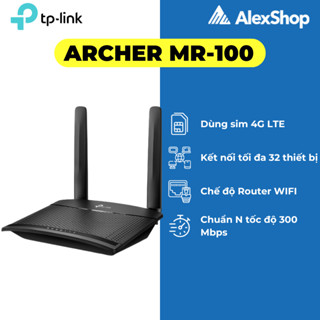 [Chính Hãng] Router Wifi TP-Link MR100 Phát Sim 4G Di Động / MR100 Outdoor Router Wifi 4G ngoài trời- Bảo Hành 24 Tháng