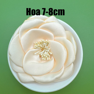 Hoa cài áo 6cm -8cm chất liệu vải cao cấp dùng làm phụ kiện trang trí DIY