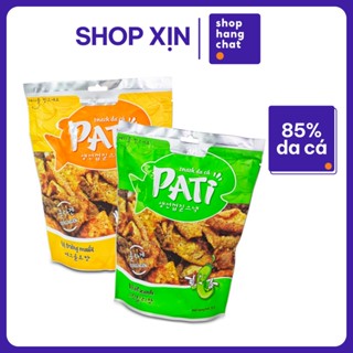 [GÓI LẺ 50G] Snack Da Cá PATI Cao Cấp Chiên Giòn Vị Ớt Xanh/ Trứng Muối (Gói 50g)