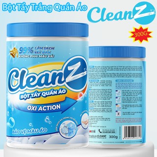 Bột CLEANZ ENZYME Sinh Học Tẩy Trắng Quần Áo 300g Đánh Bay Vết Bẩn, Khử Vết Ố Vàng Tẩy Quần Áo Trắng Và Màu