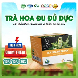 Trà Hoa Đu Đủ Đực Chữa Viêm Họng Hộp 30 Túi Lọc Siêu Thị Thiên Nhiên