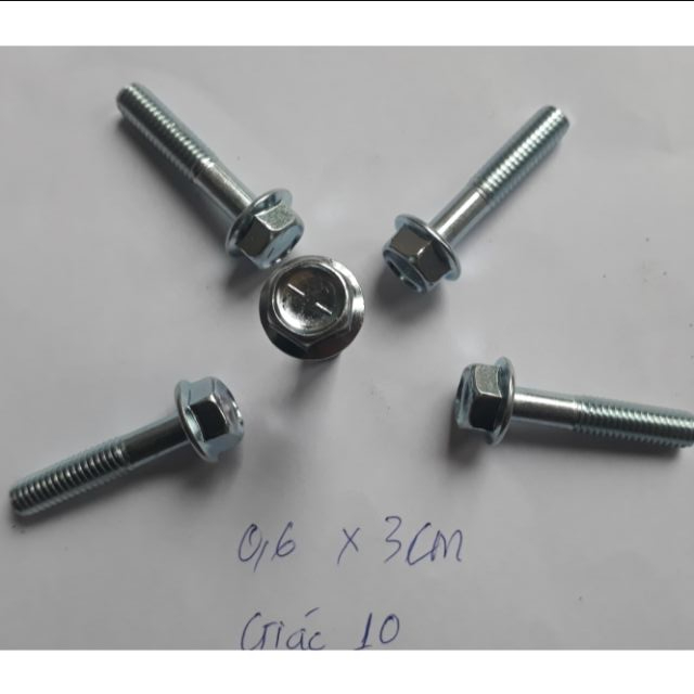 Ốc ren 6mm × 30mm zin giác 10
