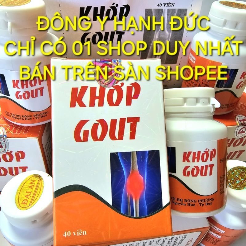 Khớp Gout Đại An. Hỗ trợ Khớp và Gout. Hộp lọ 40 viên