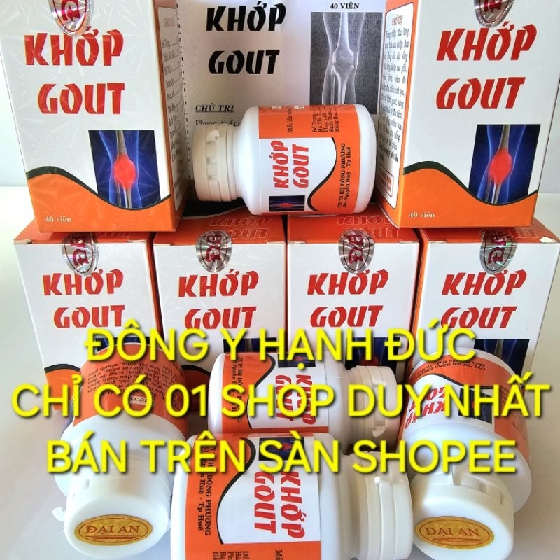 Khớp Gout Đại An. Hỗ trợ Khớp và Gout. Hộp lọ 40 viên