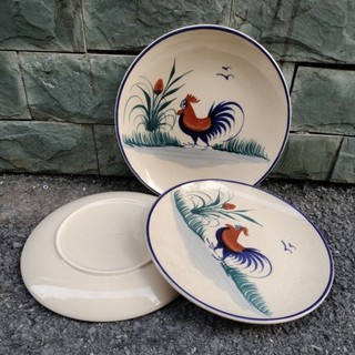 💢💥set 2 dĩa gốm xưa vẽ con gà size 🐓 25cm 😋 hàng cao cấp mịn dày đẹp👍👍