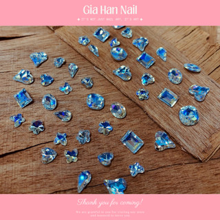  Set đá khối to 50 viên màu trắng màu xà cừ màu trà - GIA HAN Nail 