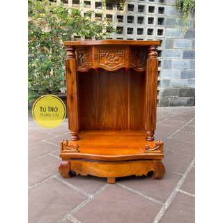 Bàn thờ thần tài gỗ tràm cột vuông 60cm x 81cm