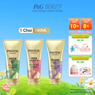 Dầu Xả Siêu Dưỡng PANTENE Miracles Ngăn Rụng Tóc Biotin/ Phục Hồi Hư Tổn Collagen/ Suôn Mượt Óng Ả Keratin - Tuýp 150ML