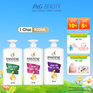 Dầu Gội PANTENE Pro-V Ngăn Rụng Tóc/ Phục Hồi Hư Tổn/ Suôn Mượt Óng Ả/ Giảm Gàu/ Dưỡng Ẩm - Chai 900ML