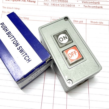 Hộp nút nhấn TPB-2 250V 3A on/off ( tắt/bật)