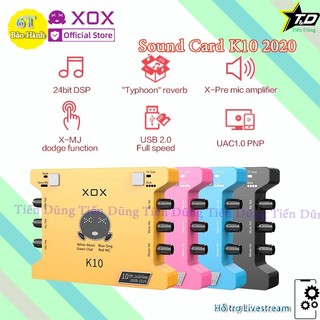 Bộ sound card k10 2020 bản kỷ niệm 10 năm hãng ra dòng xox bản tiếng anh đã kèm dây