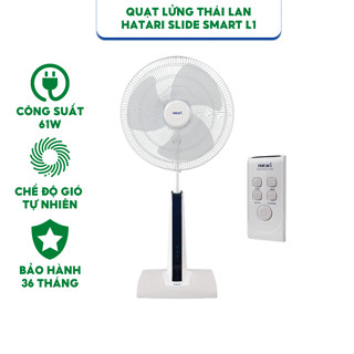 Quạt lửng Thái Lan Hatari Slide Smart L1 có Điều khiển, Cảm ứng sải cánh 450mm - Hàng chính hãng bảo hành 36 tháng