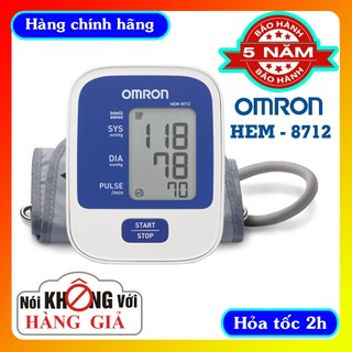 [MẪU 2024] MÁY ĐO HUYẾT ÁP BẮP TAY TỰ ĐỘNG OMRON HEM-8712 HÀNG CHÍNH HÃNG - BẢO HÀNH 05 NĂM
