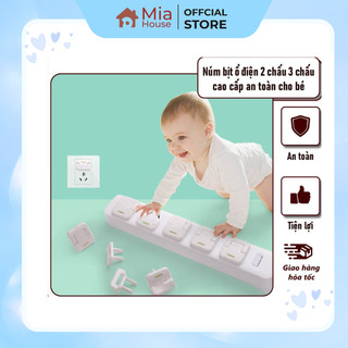 Núm bịt ổ điện 2 chấu 3 chấu cao cấp an toàn cho bé, nút có tay cầm dễ dàng tháo lắp, chống giật, nhiều màu sắc vui nhộn