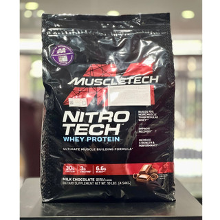 Sữa Tăng Cơ - Nitro Tech bịch 10lbs (4.5Kg) 2 mùi socola, vani - Hàng Chính Hãng Muscletech USA