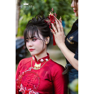châm cài tóc áo dài