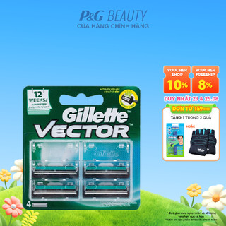 Lưỡi Dao Cạo Râu GILLETTE Vector 1UP Vỉ 4 Cái