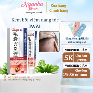 Kem Thoa Viêm Nang Tóc, Viêm Nang Lông Lưng Tay, Hết Ngứa, Bong Vảy Da Đầu IWAI 20g, Phục Hồi Da Đầu, Chắc Khoẻ Nang Tóc