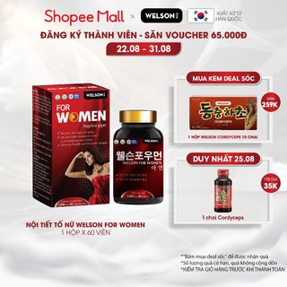 Viên uống Nội Tiết Tố Nữ Đẹp Da Welson For Women Hộp 60 Viên​