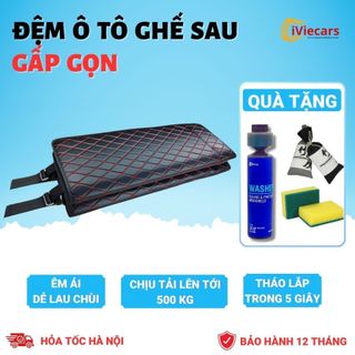 Đệm xe ô tô nằm ngủ gấp gọn da cao cấp, đệm ghế sau cho xe 4 5 7 chỗ và bán tải dài 1m2 không bơm
