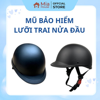 Mũ bảo hiểm lưỡi trai nửa đầu Đua Ngựa nhẹ nhàng thời trang đi trong phố Mi-A House
