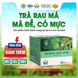 Trà Rau Má Mã Đề Cỏ Mực Giúp Lợi Tiểu Giảm Viêm Hộp 30 Túi Lọc Siêu Thị Thiên Nhiên