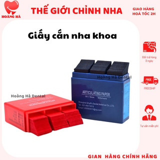 Giấy cắn nha khoa màu xanh màu đỏ - Hộp 300 tờ