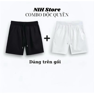 Quần Short Nam thêu logo Chất Thun poly co giãn 4 chiều phối đồ siêu đẹp