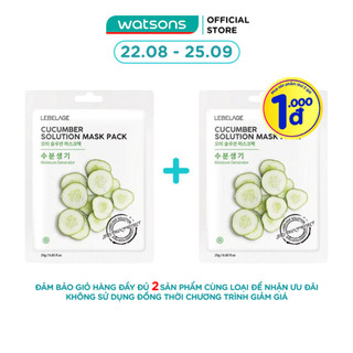 Mặt Nạ Lebelage Cucumber Solution Mask Pack Moisture Generator Chiết Xuất Từ Dưa Leo 25g