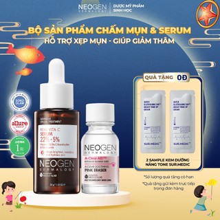 Bộ Sản Phẩm Chấm Mụn & Serum Vitamin C 22% Xẹp Mụn Xoá Thâm Neogen Dermalogy
