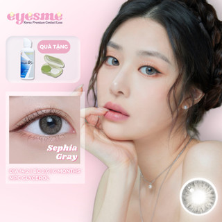 Lens Eyesme - Sephia Gray - Lens xám ngọc - Kính áp tròng Hàn Quốc từ 0 đến 8 độ