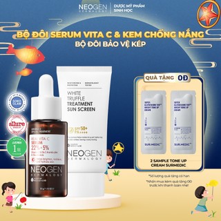 Bộ đôi bảo vệ kép - kem chống nắng & serum vitamin c 22% sap neogen dermalogy