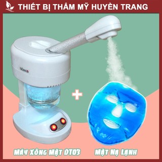 Combo máy xông hơi nóng dt03 kết hợp mặt nạ lạnh se khít lỗ chân lông thay thế máy xông nóng lạnh