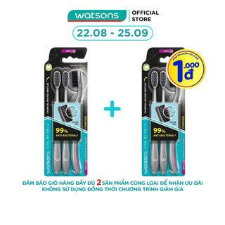 Bàn Chải Đánh Răng Watsons Charcoal Toothbrush 3 cây