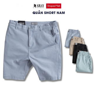 Quần Đùi Nam, Quần short kaki nam phối Cạp Chun GRAYHOMME short kaki mềm nhẹ, thoáng khí