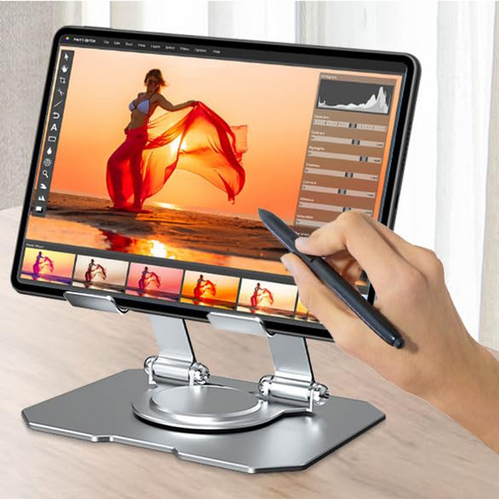 Cúp thế giới Giá đỡ máy tính bảng xoay 360 độ, giá đỡ iPad kim loại cao cấp có thể điều chỉnh độ cao và góc | BigBuy360 - bigbuy360.vn