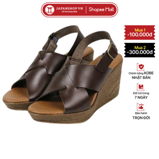 Sandal nữ đế xuồng cao cấp KOSU, sandan cao 8cm dáng sang, mang nhẹ K-22978 chính hãng Kobe Nhật Bản