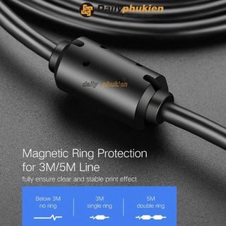 Dây USB 2.0 máy in dài 3m chính hãng UGREEN mạ vàng , cáp kết nối máy tính với máy in canon hp 3m xịn