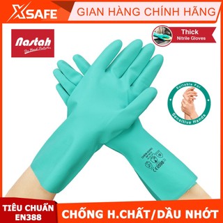 Găng tay cao su Nastah NF1513 găng tay nitrile chống hóa chất - chống axit - dầu nhớt - không gây dị ứng, đổ mồ hôi tay